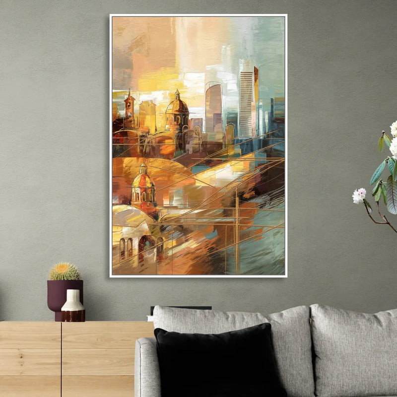 San Jose Historic Landmarks Living Room - White Canvas Wall Art