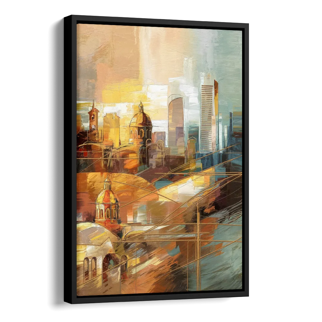 San Jose Historic Landmarks Side - Black Canvas Wall Art