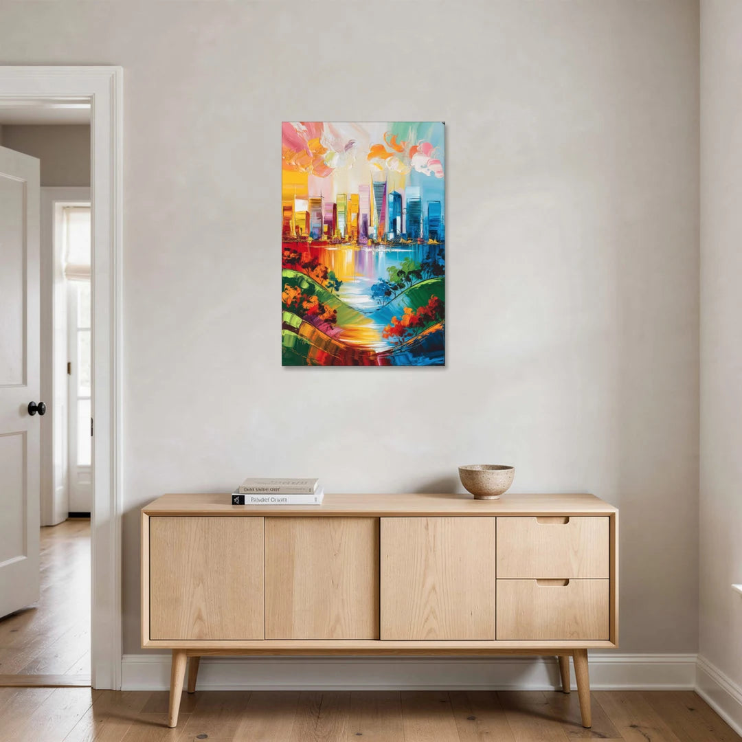 San Jose Nature and Cityscape - Canvas Wall Art - Coffee Table - 24x36