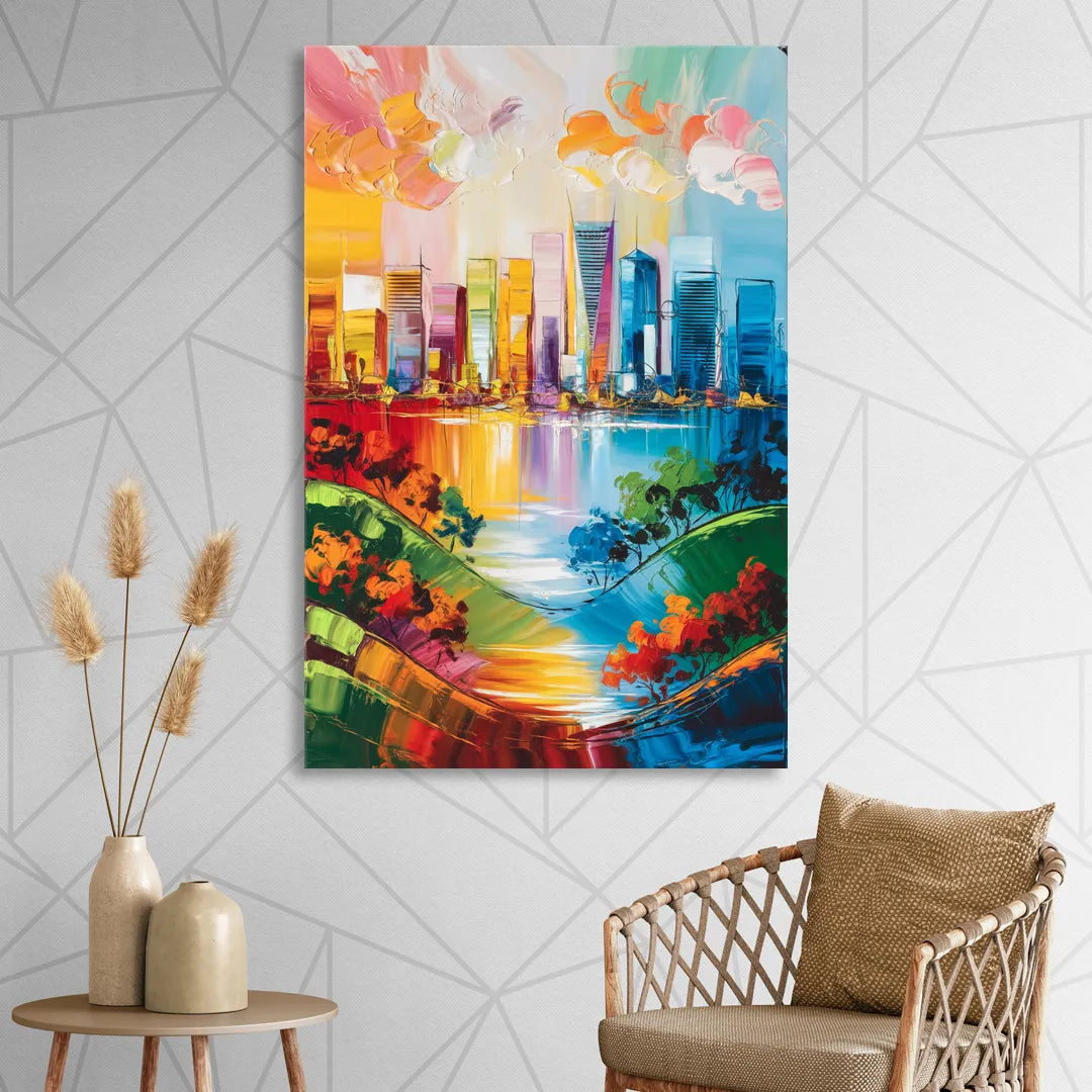 San Jose Nature and Cityscape Sitting Room - Canvas Wall Art
