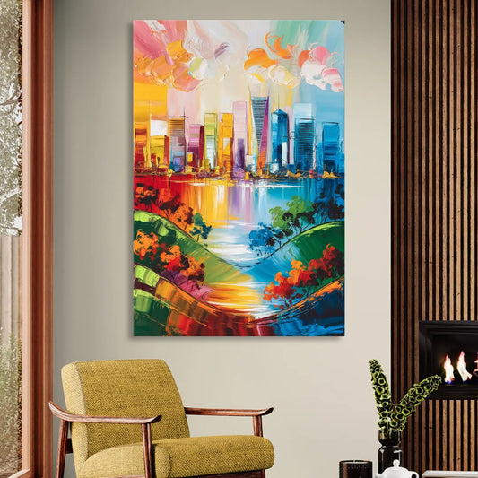 San Jose Nature and Cityscape Living Room - Canvas Wall Art