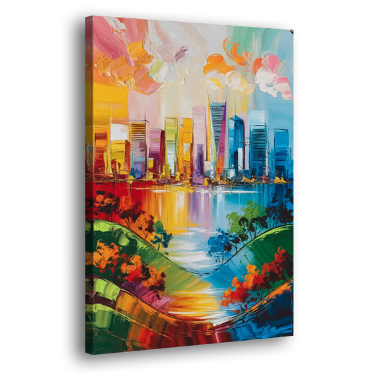 San Jose Nature and Cityscape Side - Canvas Wall Art