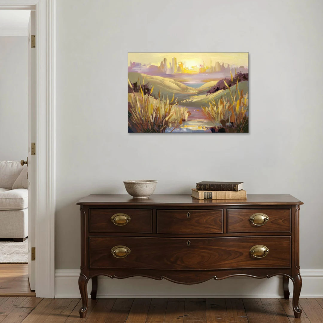 San Jose Scenic Sunset - Canvas Wall Art - Coffee Table - 36x24