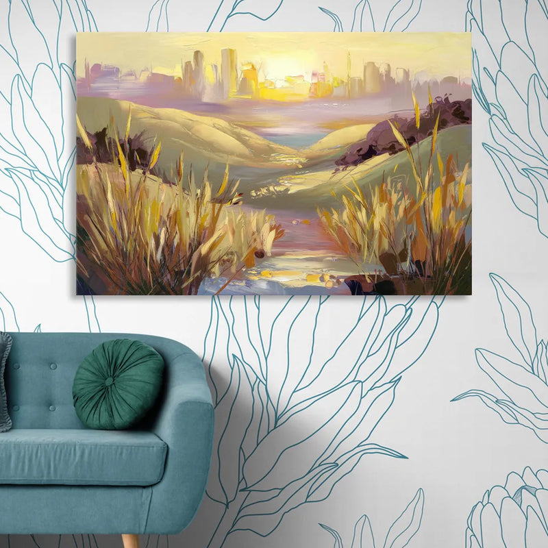 San Jose Scenic Sunset Sitting Room - Canvas Wall Art