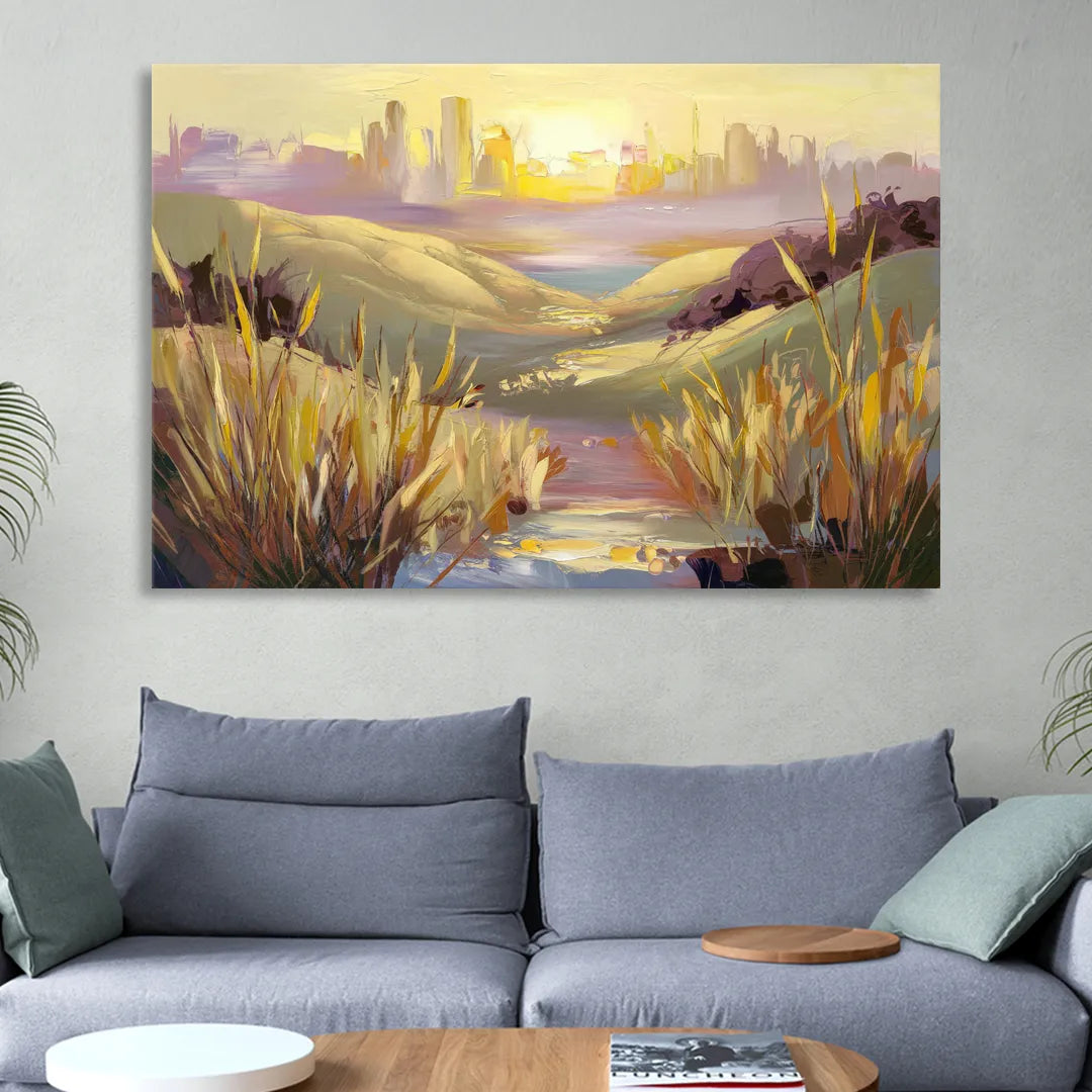 San Jose Scenic Sunset Living Room - Canvas Wall Art
