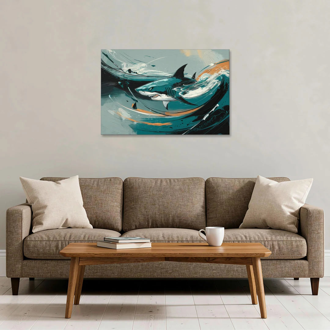 San Jose Sharks Pride - Canvas Wall Art - Sofa - 36x24