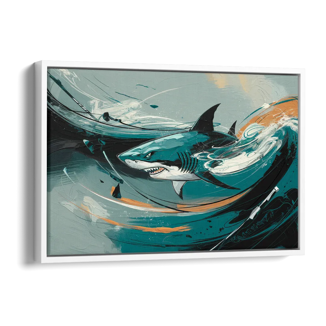 San Jose Sharks Pride Side - White Canvas Wall Art