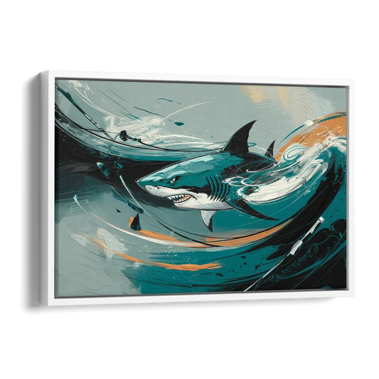 San Jose Sharks Pride Side - White Canvas Wall Art