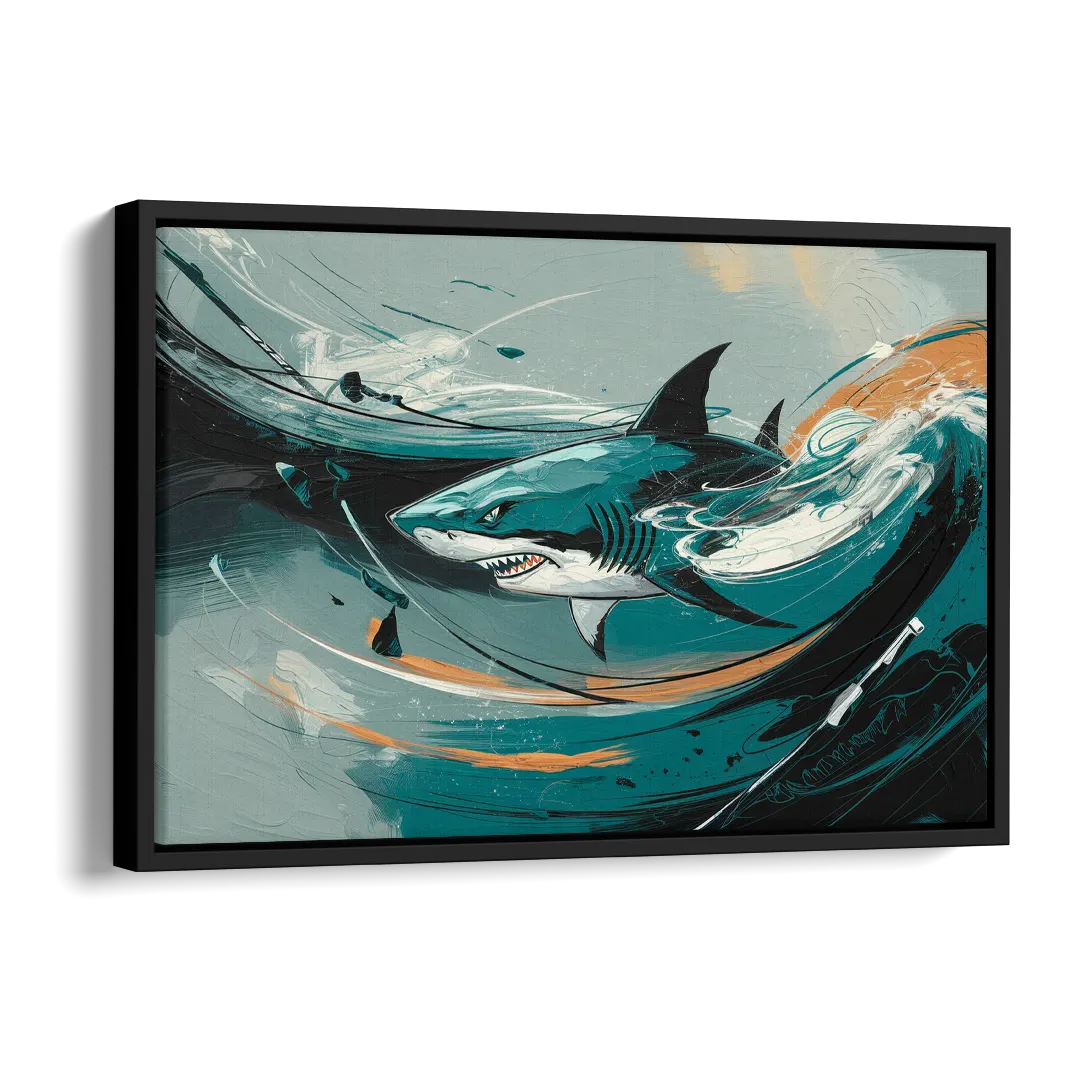 San Jose Sharks Pride Side - Black Canvas Wall Art