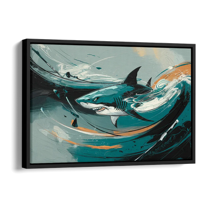 San Jose Sharks Pride Side - Black Canvas Wall Art