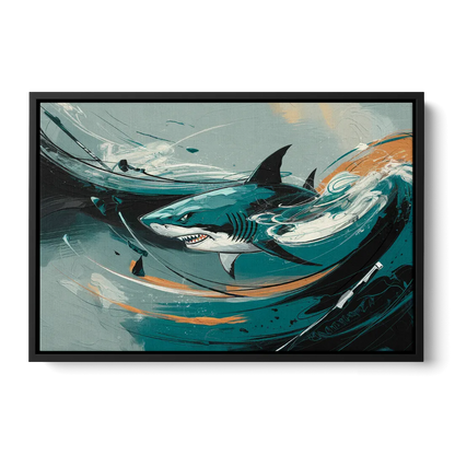 San Jose Sharks Pride Front - Black Canvas Wall Art