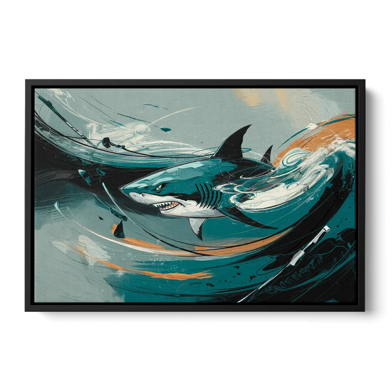San Jose Sharks Pride Front - Black Canvas Wall Art