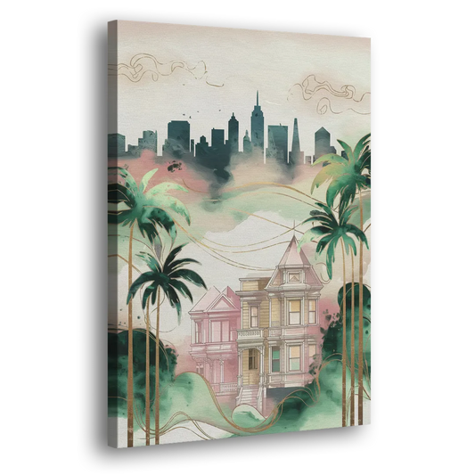 San Jose Urban Charm Side - Canvas Wall Art