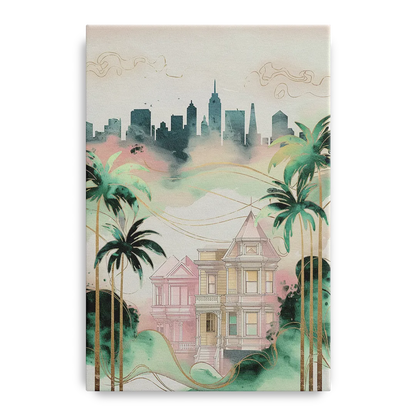 San Jose Urban Charm Front - Canvas Wall Art