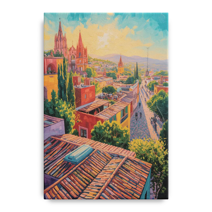 San Miguel Rooftops Front - Canvas Wall Art