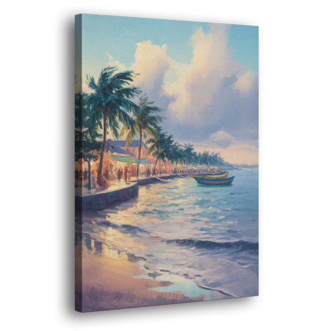 San Miguel Waterfront - Canvas Wall Art - Side
