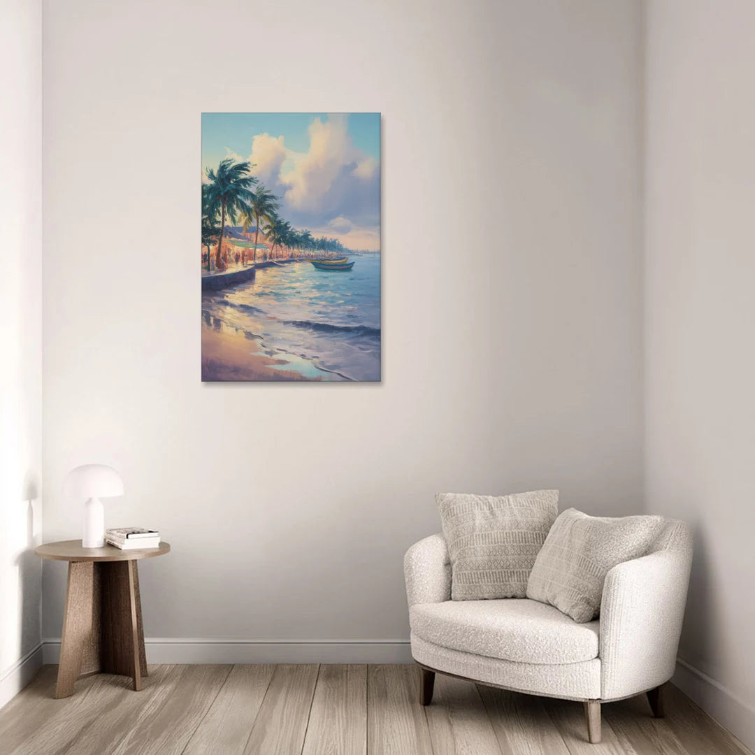 San Miguel Waterfront - Canvas Wall Art - Sofa - 24x36