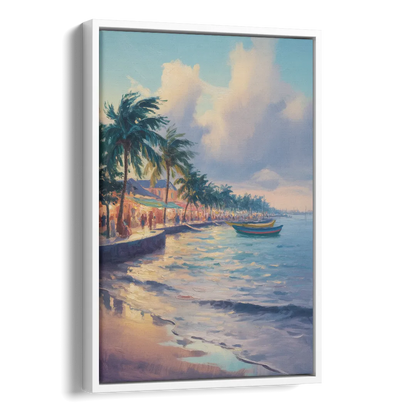 San Miguel Waterfront Side - White Canvas Wall Art