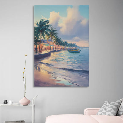 San Miguel Waterfront Sitting Room - Canvas Wall Art