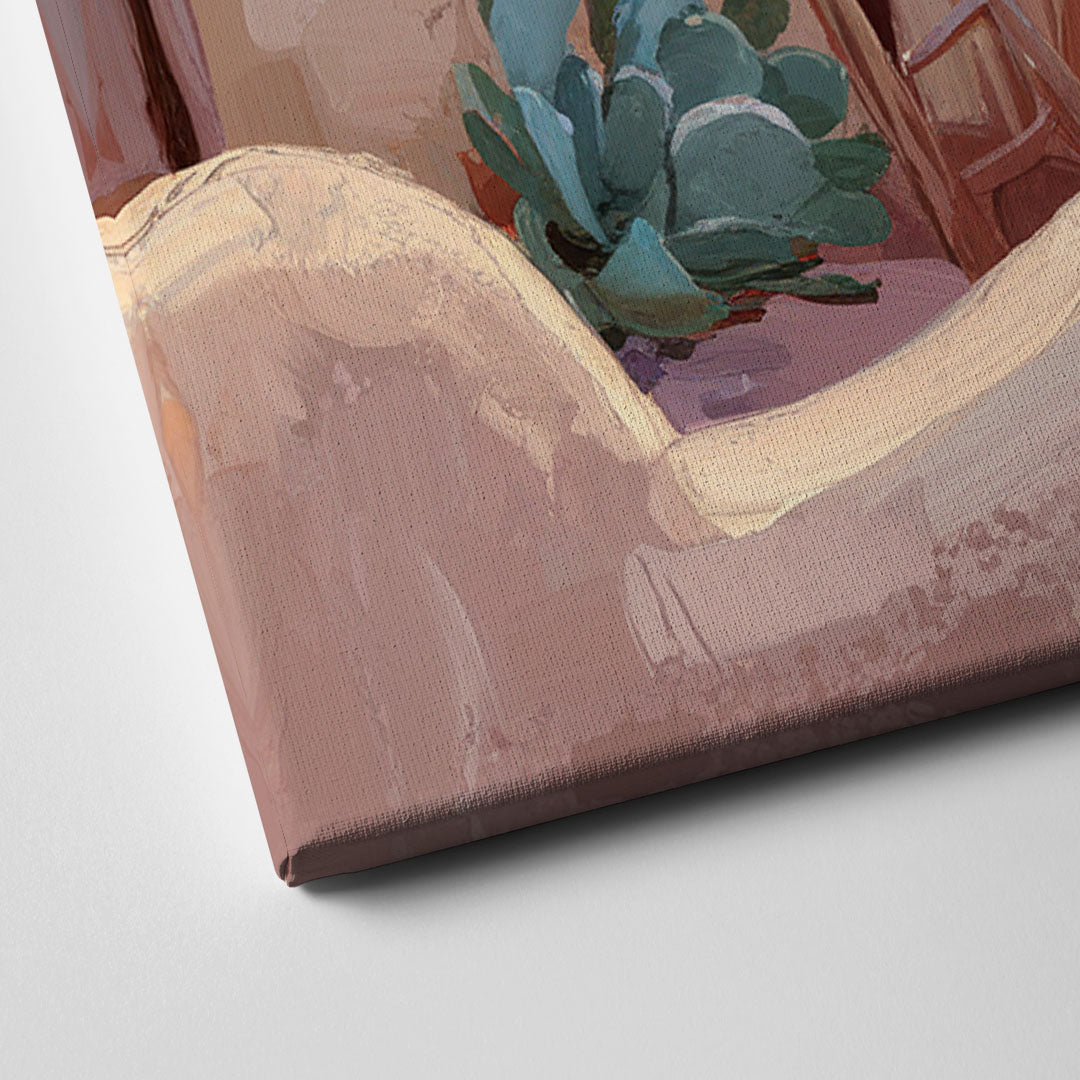 Santa Fe Adobe Architecture Canvas Close Up
