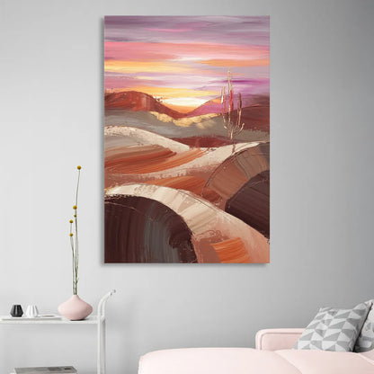 Santa Fe Desert Sunrise Sitting Room - Canvas Wall Art