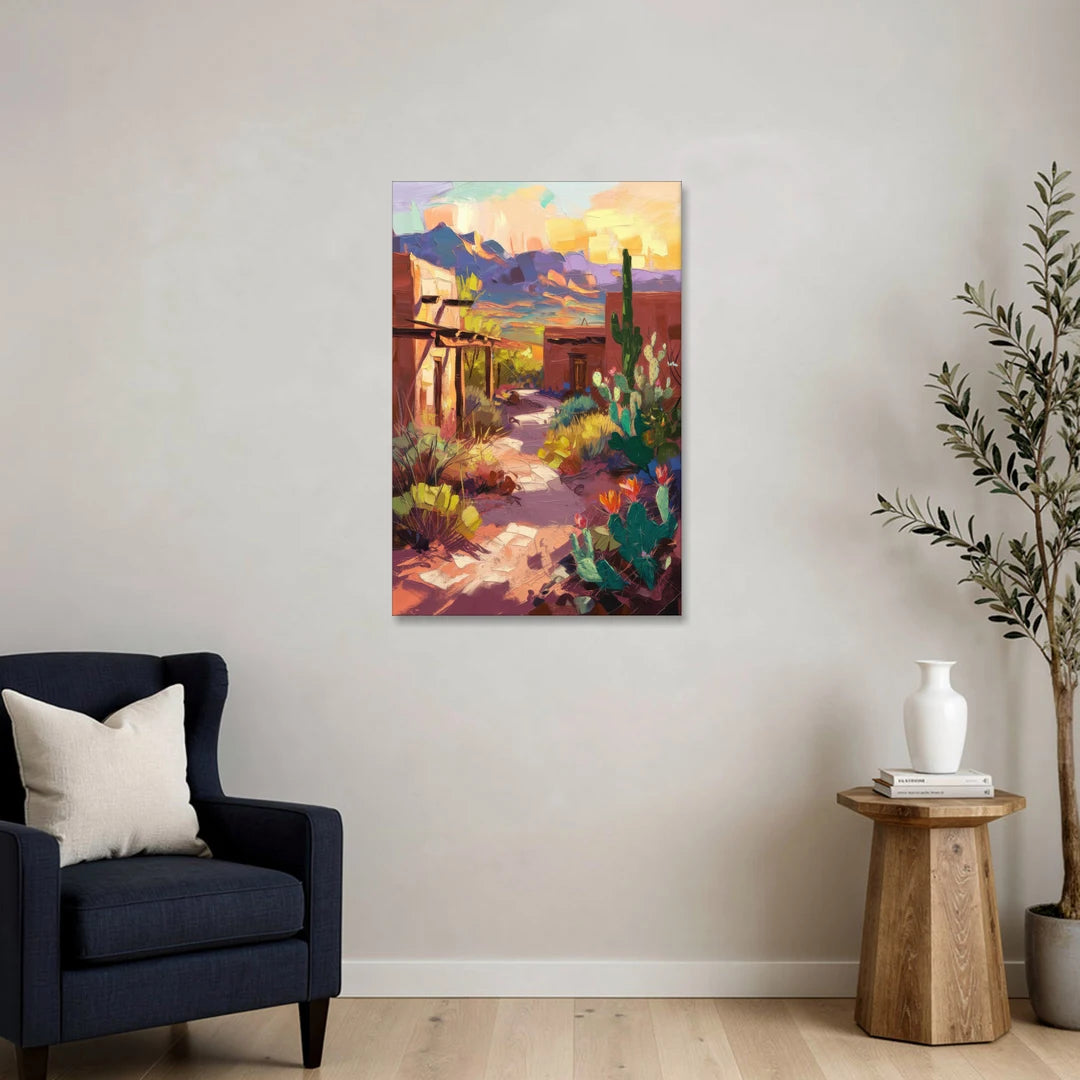 Santa Fe Desert Trail - Canvas Wall Art - Sofa - 24x36