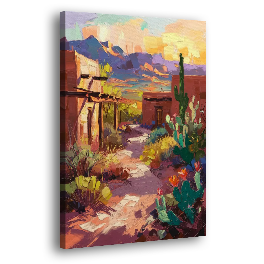 Santa Fe Desert Trail Side - Canvas Wall Art