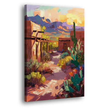 Santa Fe Desert Trail Side - Canvas Wall Art