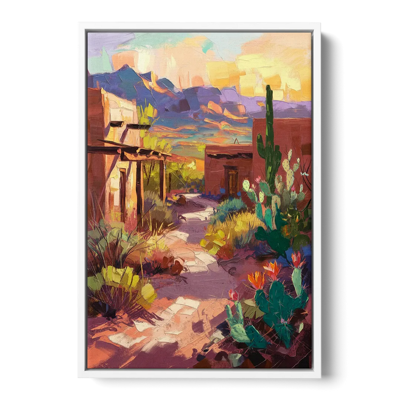 Santa Fe Desert Trail Front - White Canvas Wall Art