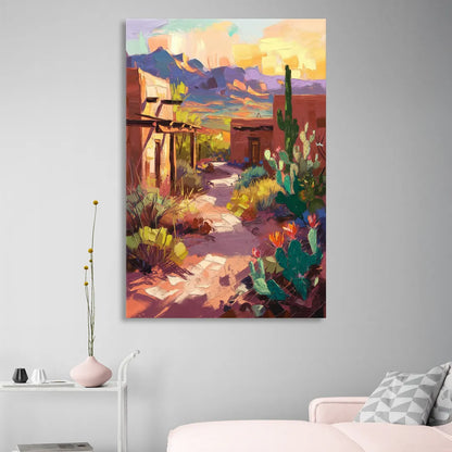 Santa Fe Desert Trail Living Room - Canvas Wall Art