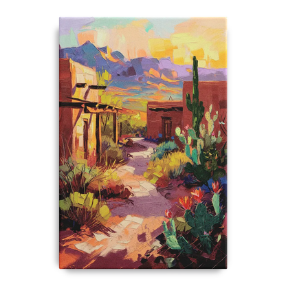 Santa Fe Desert Trail Front - Canvas Wall Art