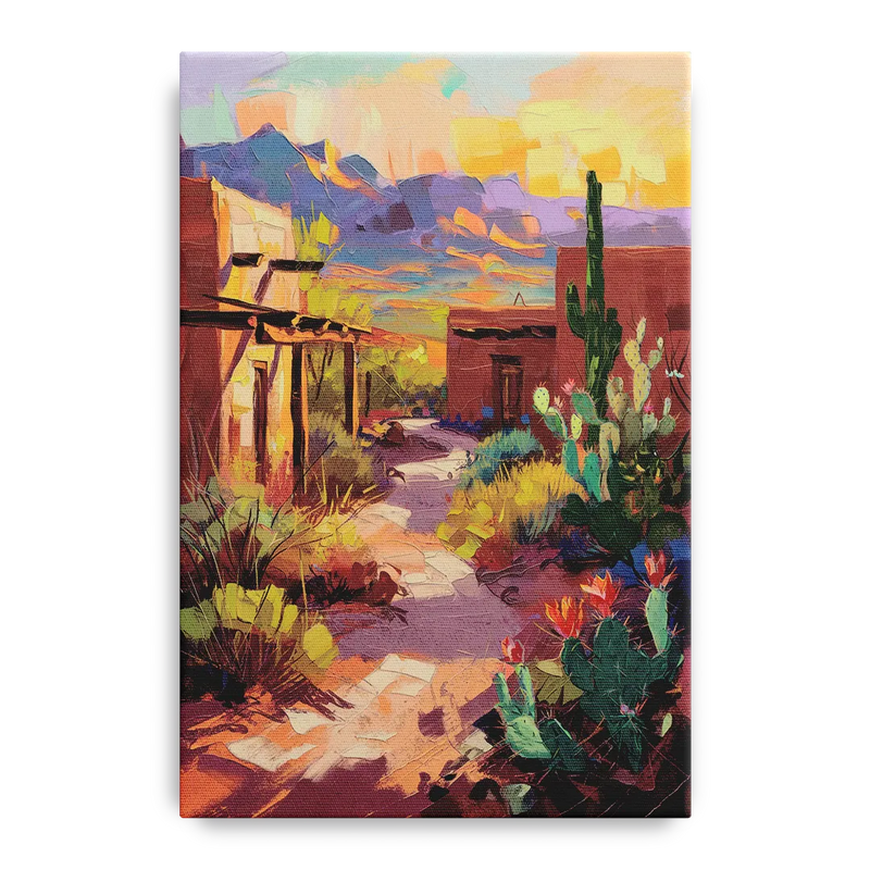 Santa Fe Desert Trail Front - Canvas Wall Art
