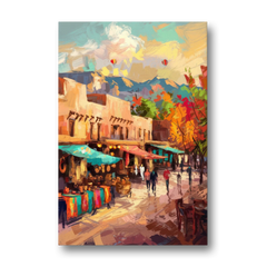 Santa Fe Historic Plaza - Canvas Wall Art - Front