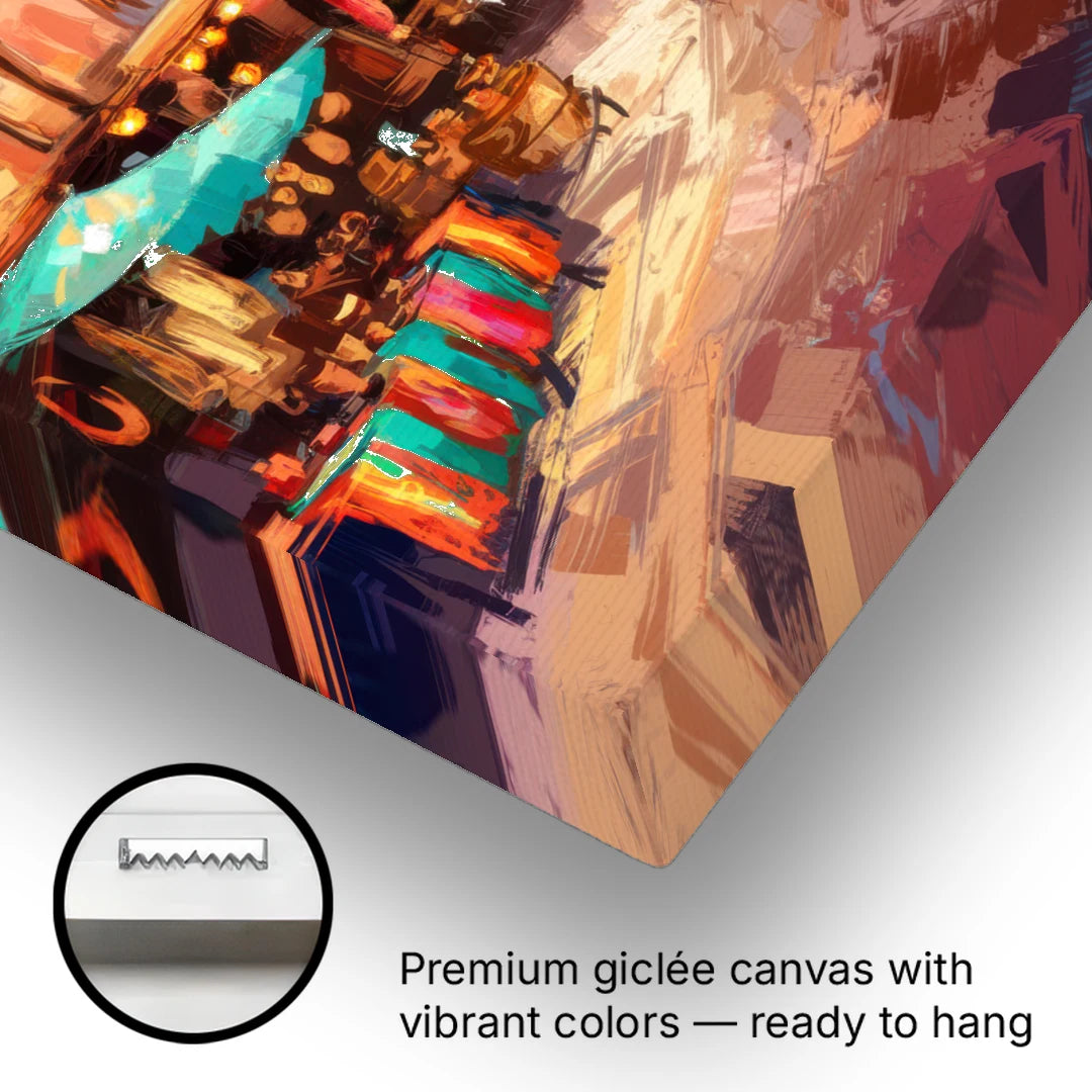 Santa Fe Historic Plaza - Canvas Wall Art - Gallery Wrap Corner