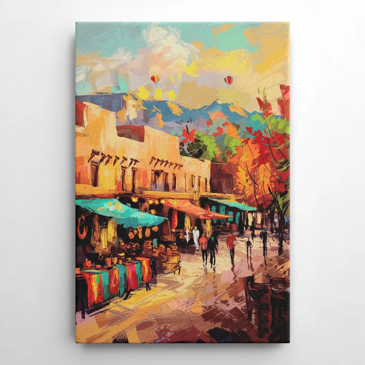 Santa Fe Historic Plaza - Canvas Wall Art