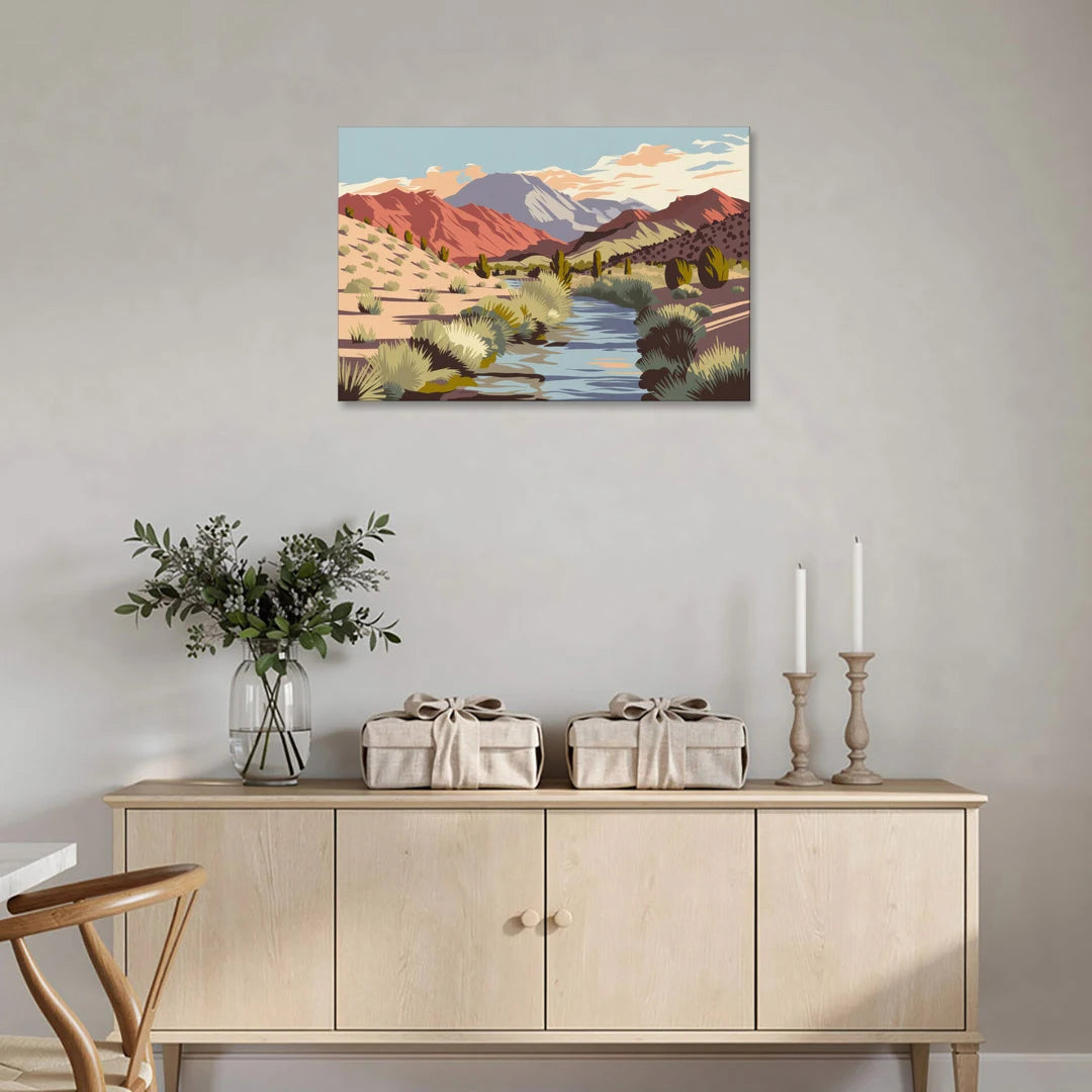 Santa Fe Mountain View - Canvas Wall Art - Coffee Table - 36x24