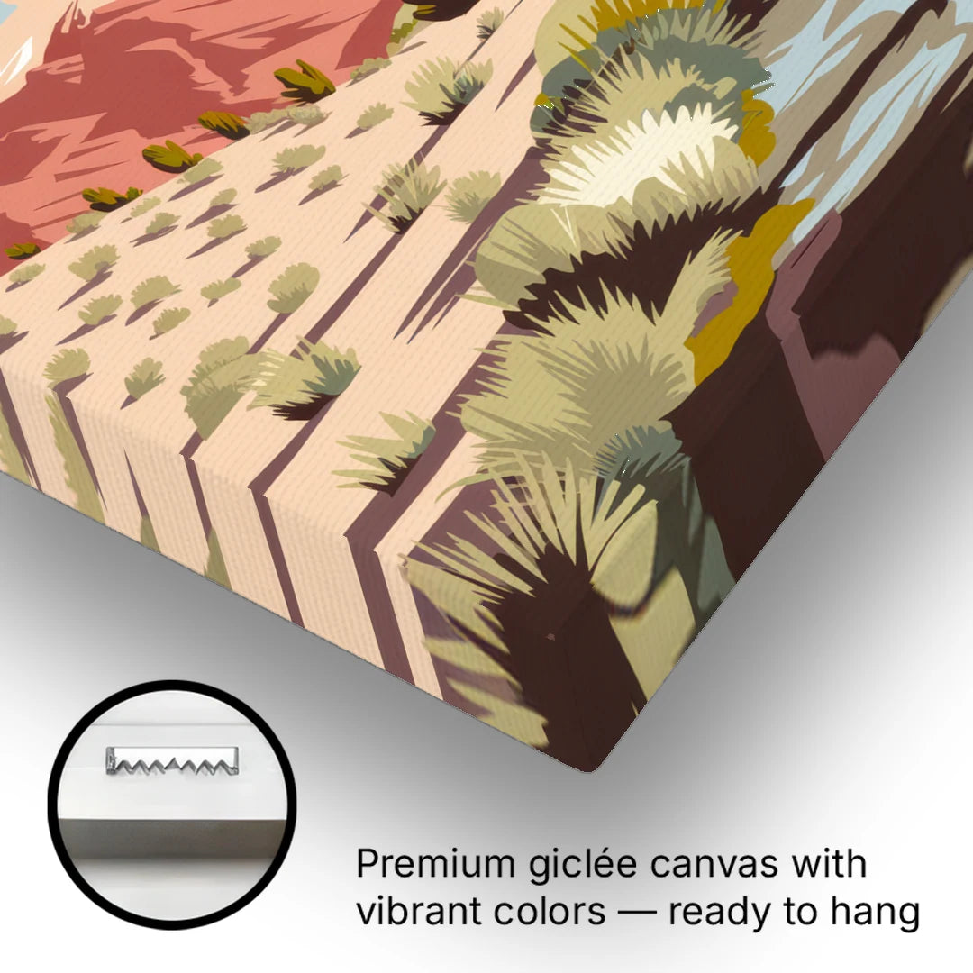 Santa Fe Mountain View - Canvas Wall Art - Gallery Wrap Corner
