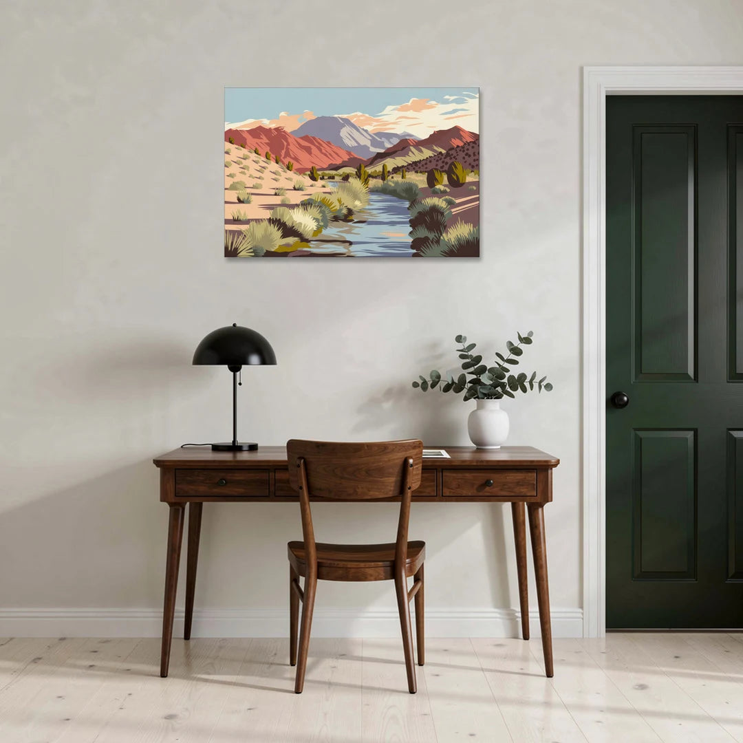 Santa Fe Mountain View - Canvas Wall Art - Office - 36x24