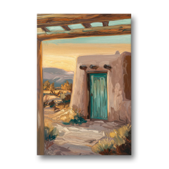 Santa Fe Pueblo Style - Canvas Wall Art - Front