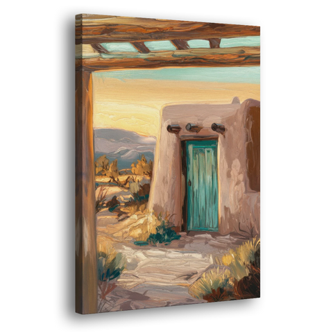 Santa Fe Pueblo Style - Canvas Wall Art - Side