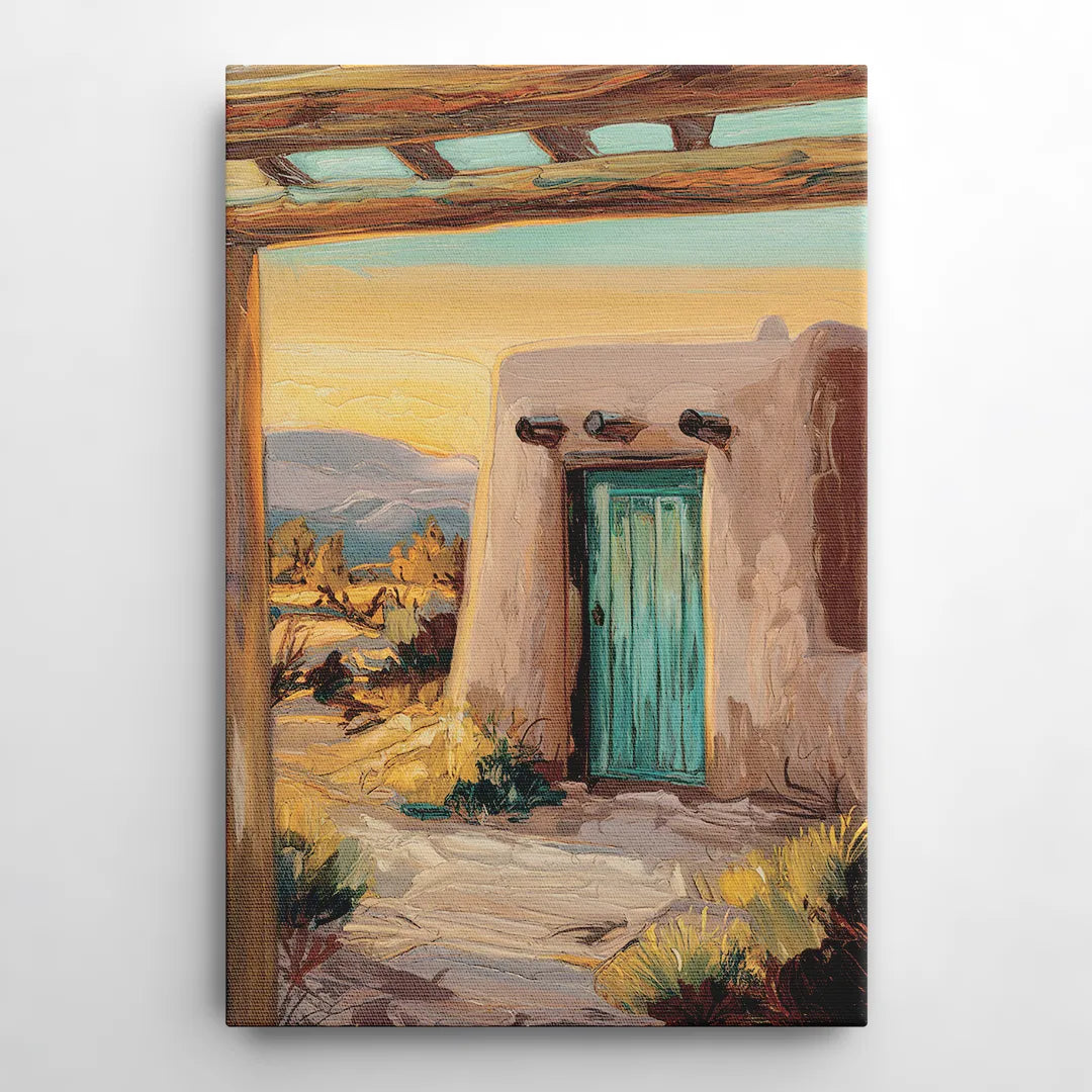 Santa Fe Pueblo Style - Canvas Wall Art