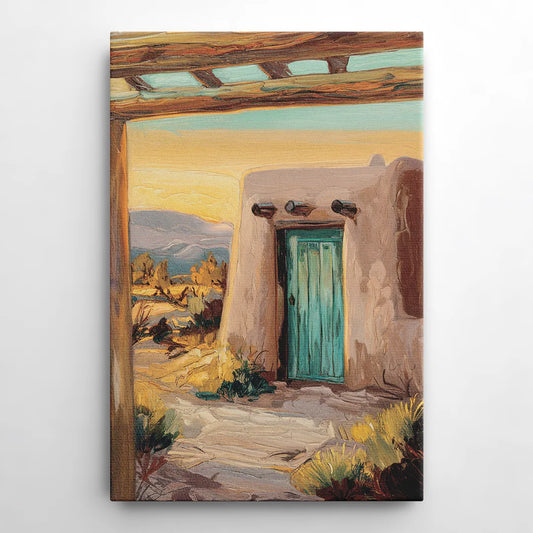 Santa Fe Pueblo Style - Canvas Wall Art