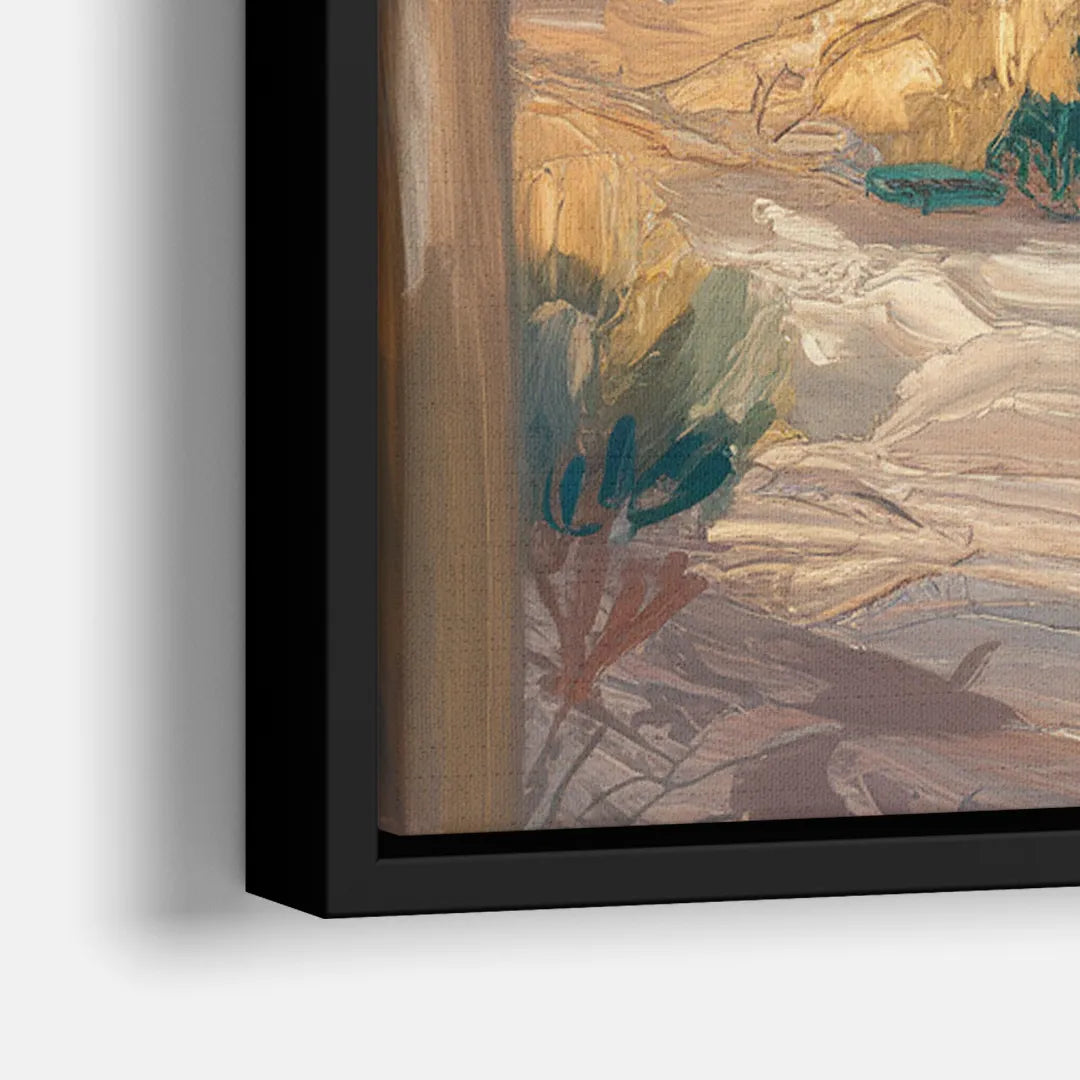 Santa Fe Pueblo Style - Close-Up Black Frame Canvas