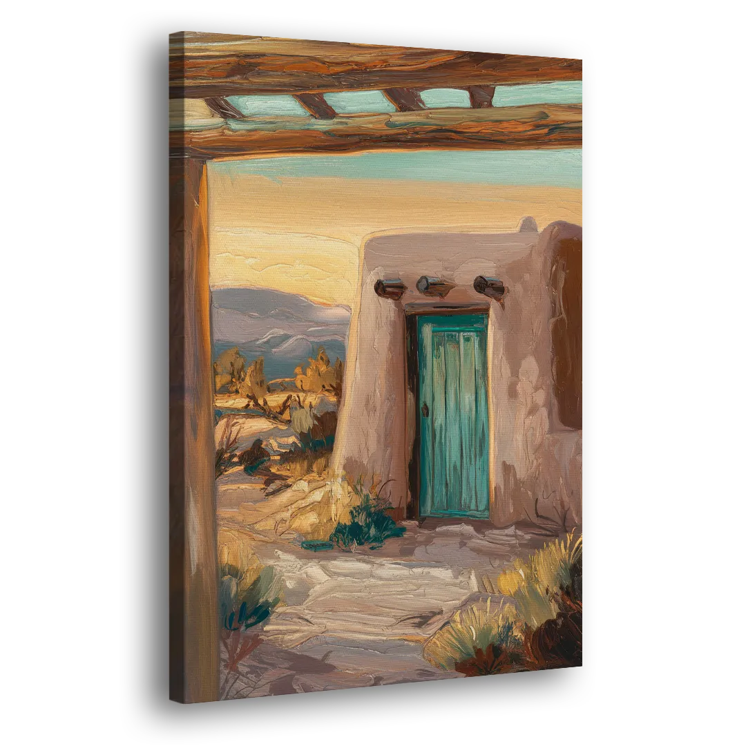 Santa Fe Pueblo Style Side - Canvas Wall Art