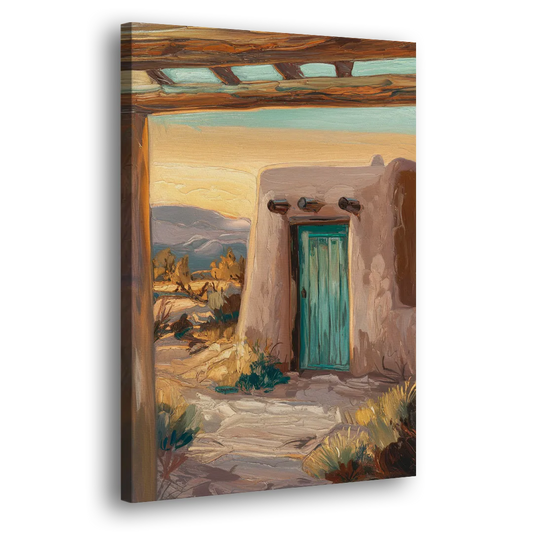 Santa Fe Pueblo Style Side - Canvas Wall Art