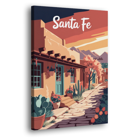 Santa Fe Southwest Charm - Canvas Wall Art - Side