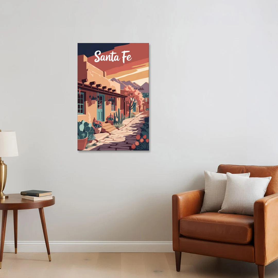 Santa Fe Southwest Charm - Canvas Wall Art - Sofa - 24x36