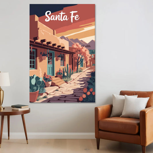 Santa Fe Southwest Charm - Canvas Wall Art - Sofa - 40x60