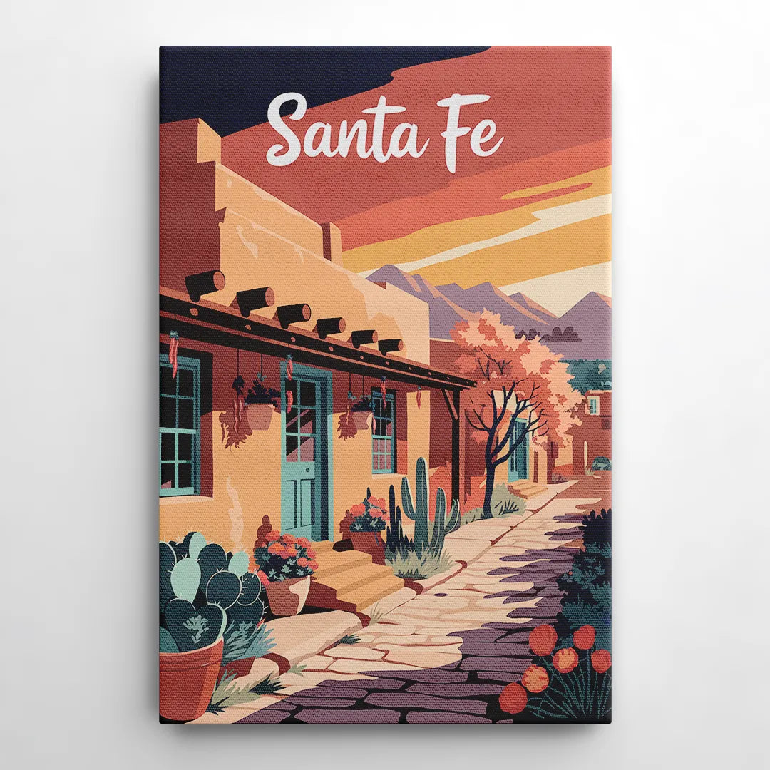 Santa Fe Southwest Charm - Canvas Wall Art