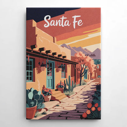 Santa Fe Southwest Charm - Canvas Wall Art